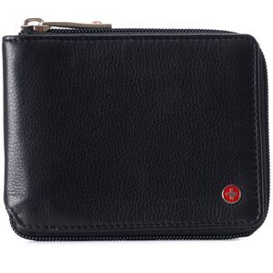 Alpine Swiss Zipper Bifold Wallet for Men Women RFID Protected Genuine Leather